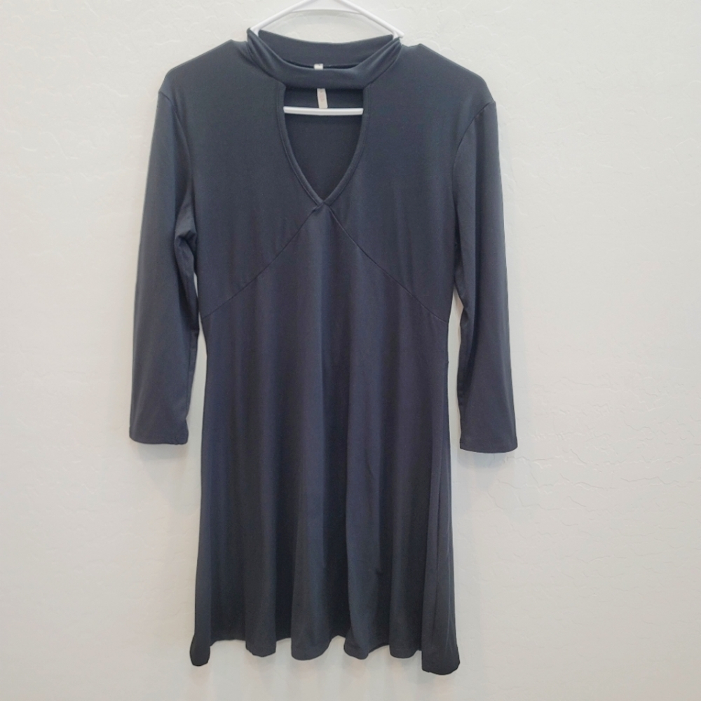 Lime & Chili Black Women's Mini Dress 3/4 Sleeves